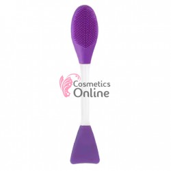 Perie / pensula din silicon cu spatula pentru gomaj facial MJ Albastru art 1215576